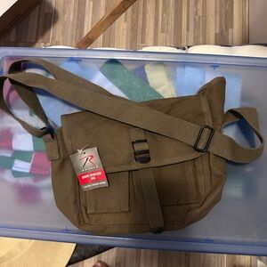 Rothco Khaki Canvas Messenger Bag